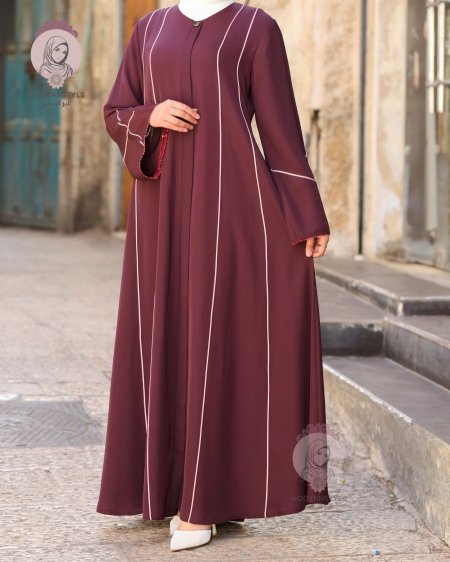 عباية مخططة سادة